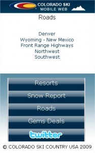 CSCUSA Mobile Website Road Conditions