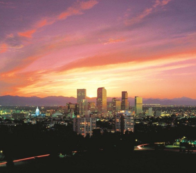Skyline at sunset, A