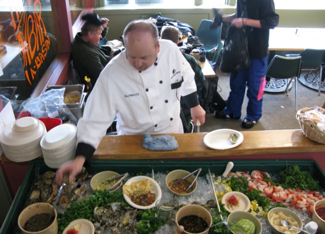 Chef Paul serves up sashimi-grade Ahi and other treats at the Raw Bar