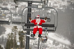 Santa on the lift