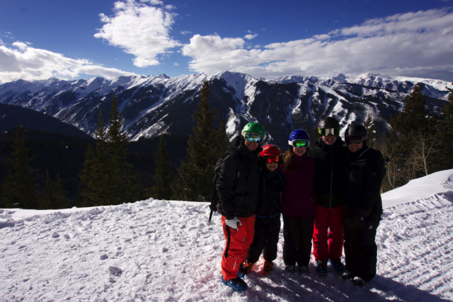 One happy family on top of Aspen Mountain.