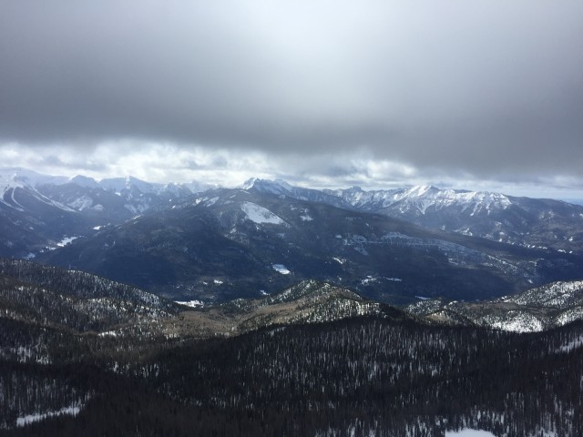 View off the backside from the top of Alberta Peak.