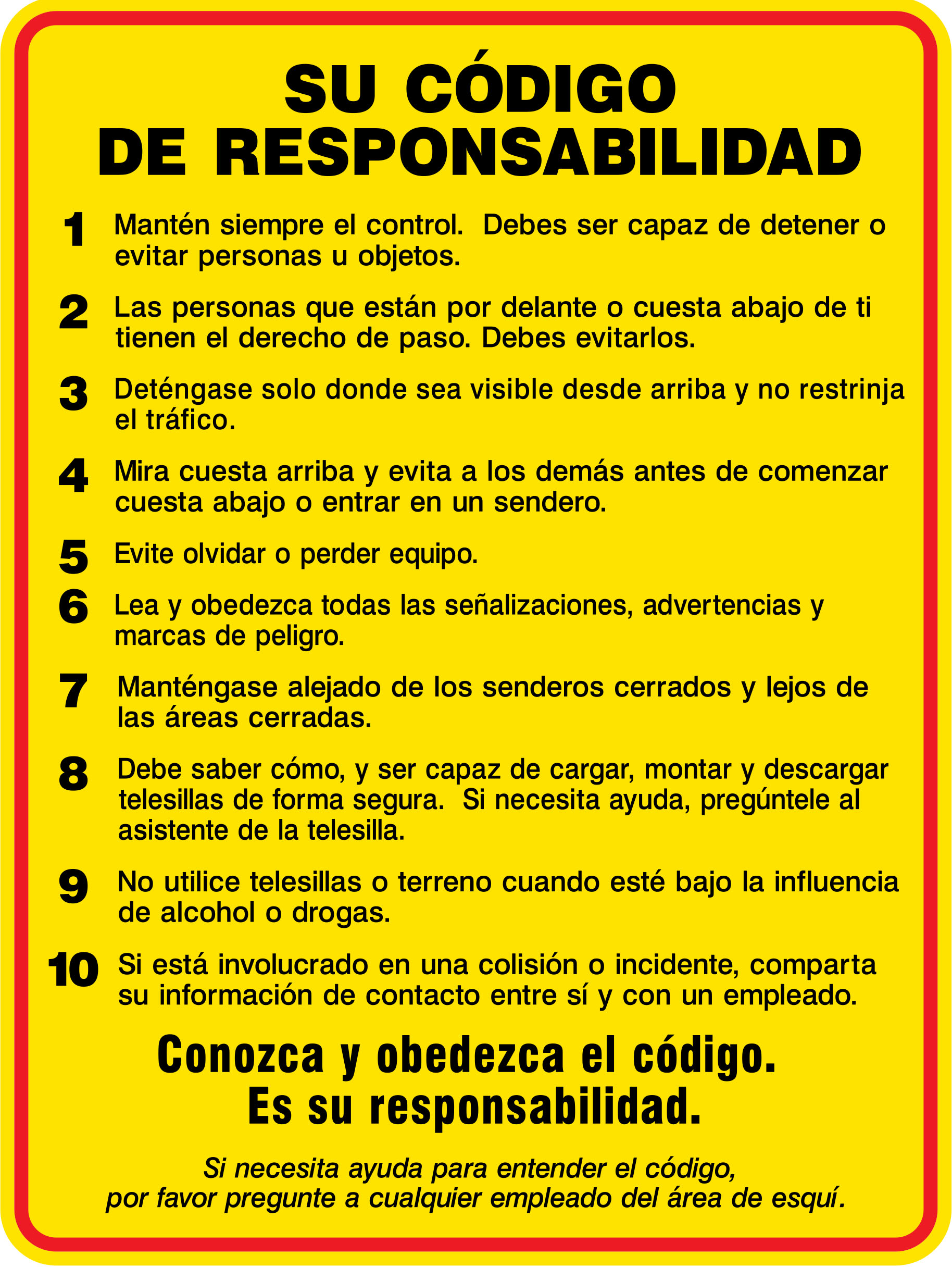 Your Responsibility Code | Colorado Ski Country USA